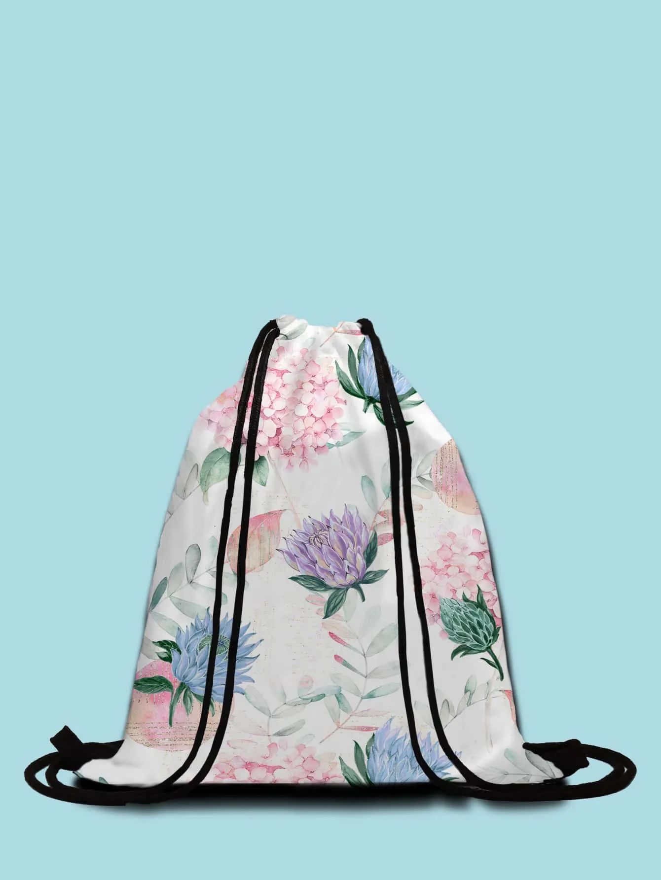Floral Graphic Drawstring Backpack