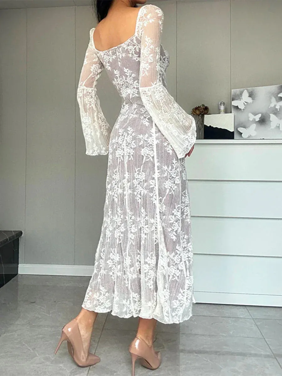 Floral Print Short Sleeve V-Neck Flowy Pockets Leisure Retro Fashion Elegant Casual Bohemian Dress