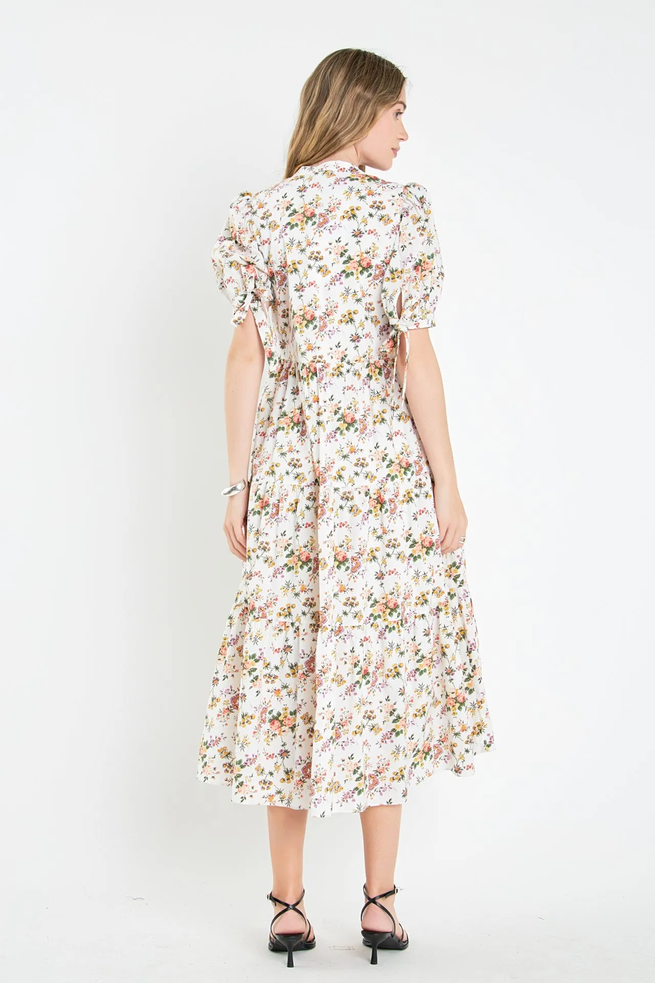Floral Tiered Midi Dress