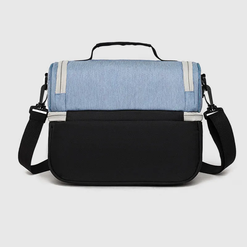 Foldable Insulated Refrigerated Lunch Bag Going Out Double Insulated Messenger Picnic Bag