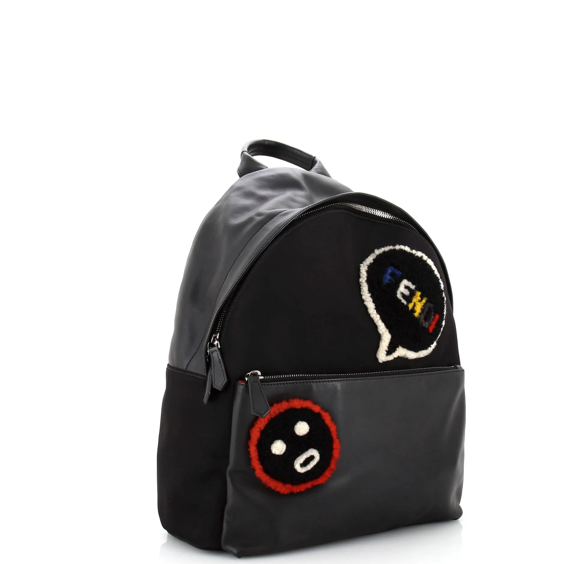 Front Pocket Backpack Nylon with Shearling Medium