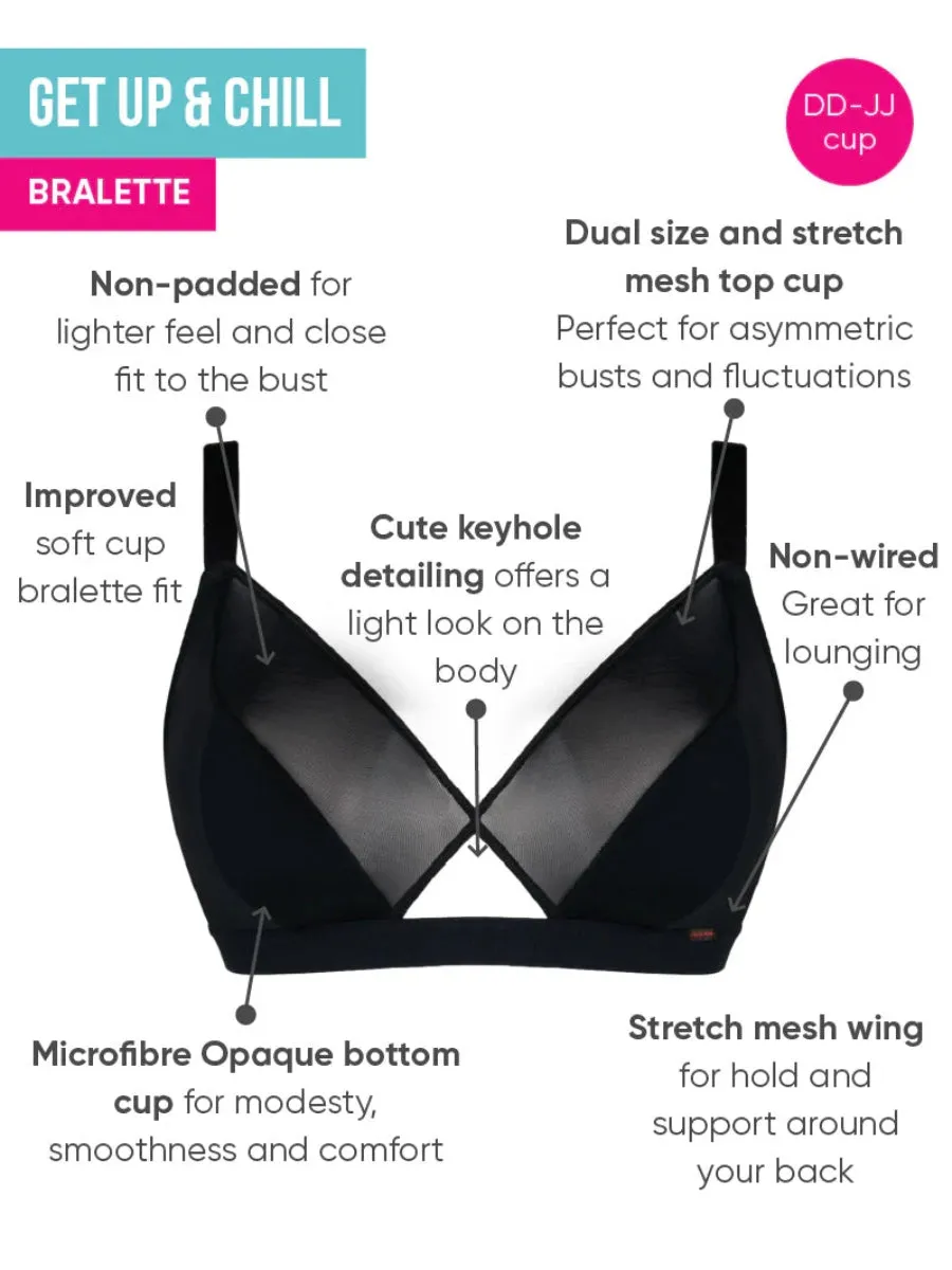 Get Up And Chill Non Wired Bralette - Black