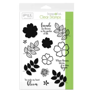Gina K. Designs Stamp n Foil Set, Where Flowers Bloom
