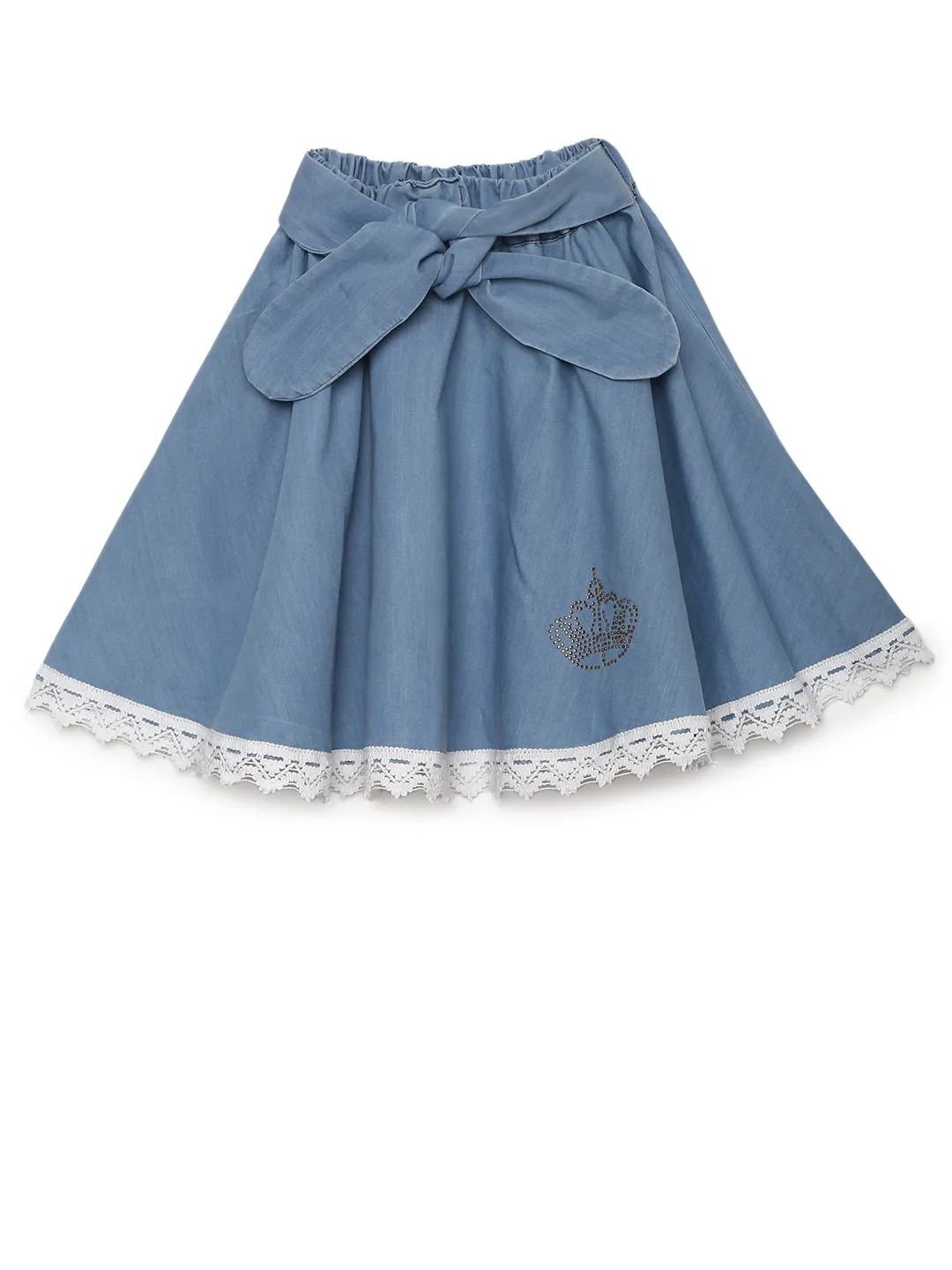 Girl's  Black Floral Dress With Net Inset And Hi Lo Hemline - StyleStone Kid