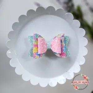 Glitter Cheetah Print Bow