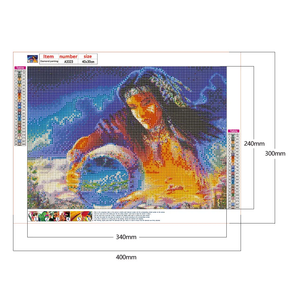 Goddess - Full Round Drill Diamond Painting 40*30CM