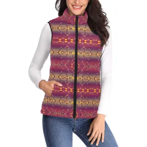 Gold Wool Women's Padded Vest Jacket