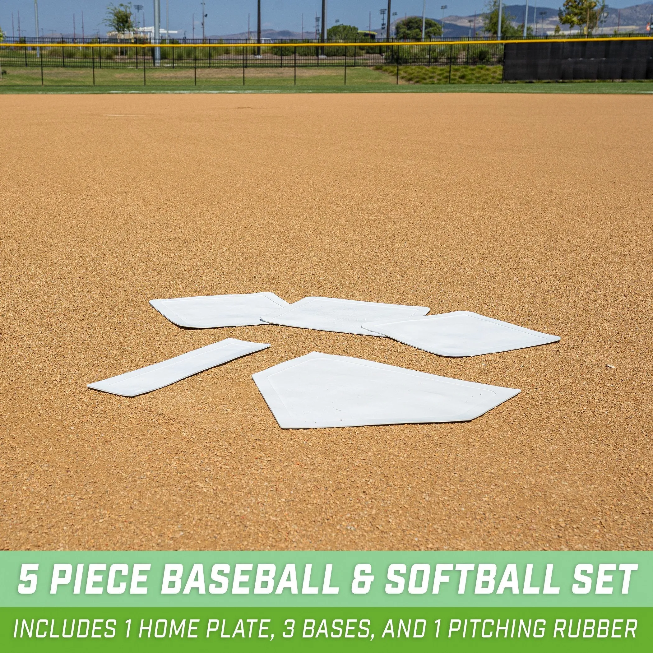 GoSports Baseball & Softball 5-Piece Base Set