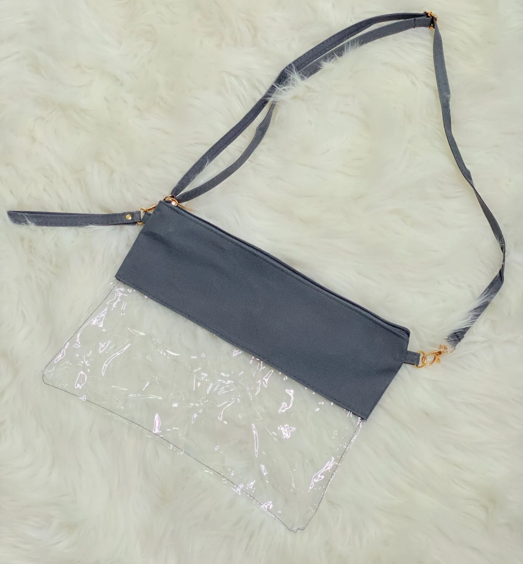 Grey Stadium Crossbody Bag