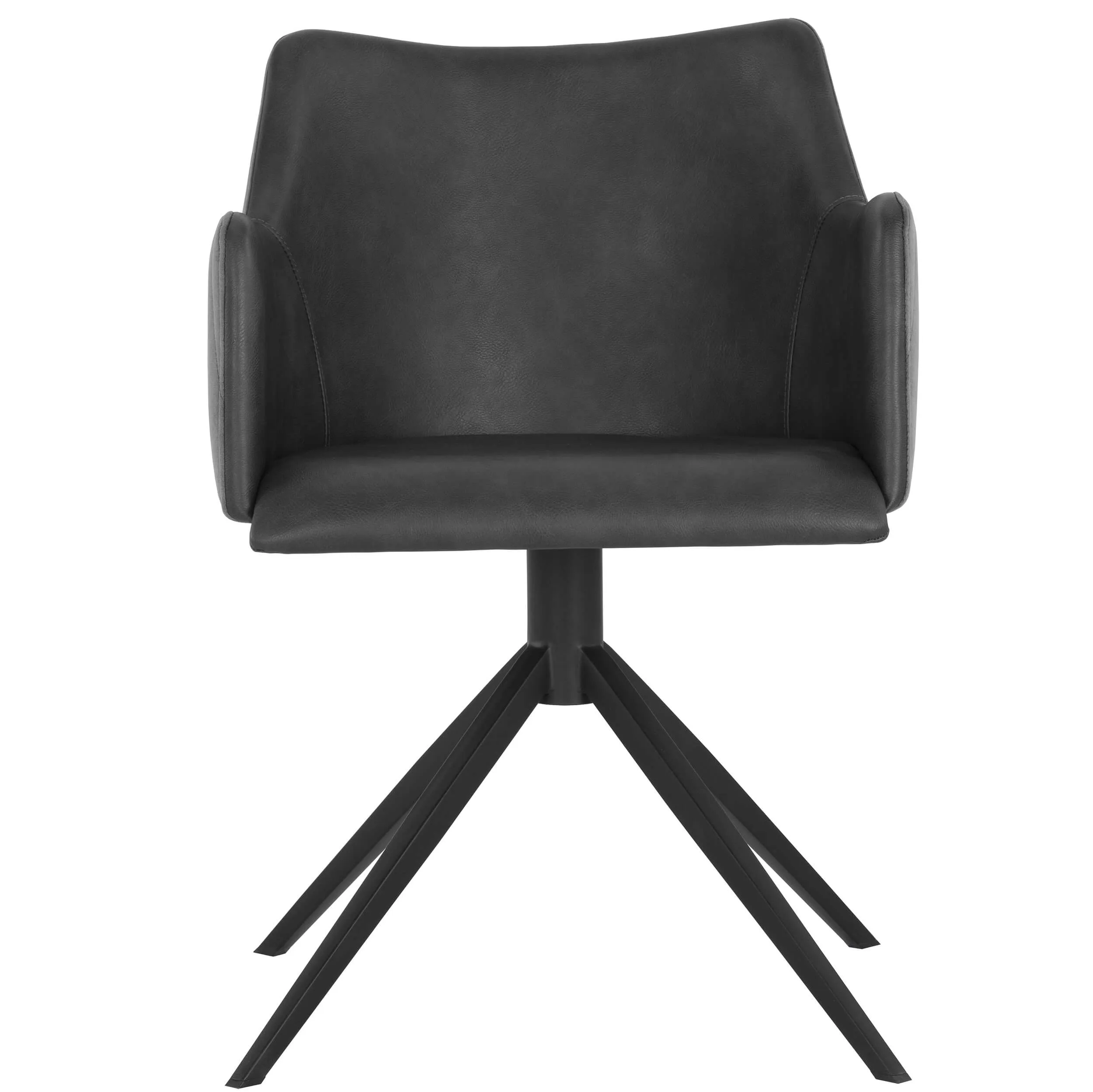 Griffin Swivel Dining Armchair, Town Grey, Set of 2