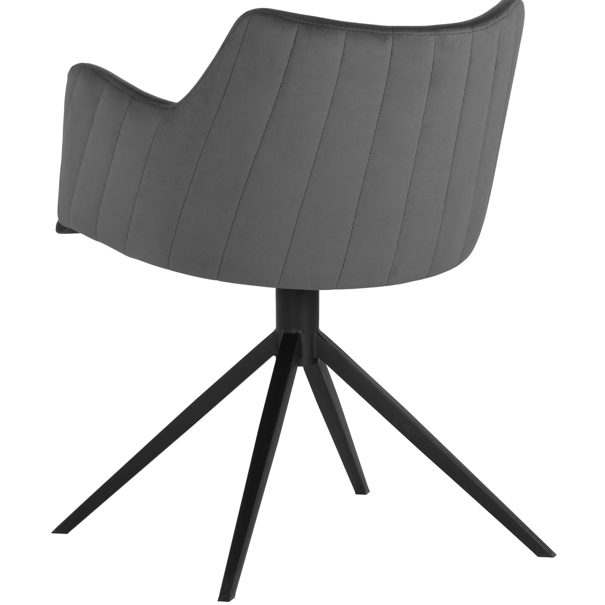 Griffin Swivel Dining Armchair, Town Grey, Set of 2