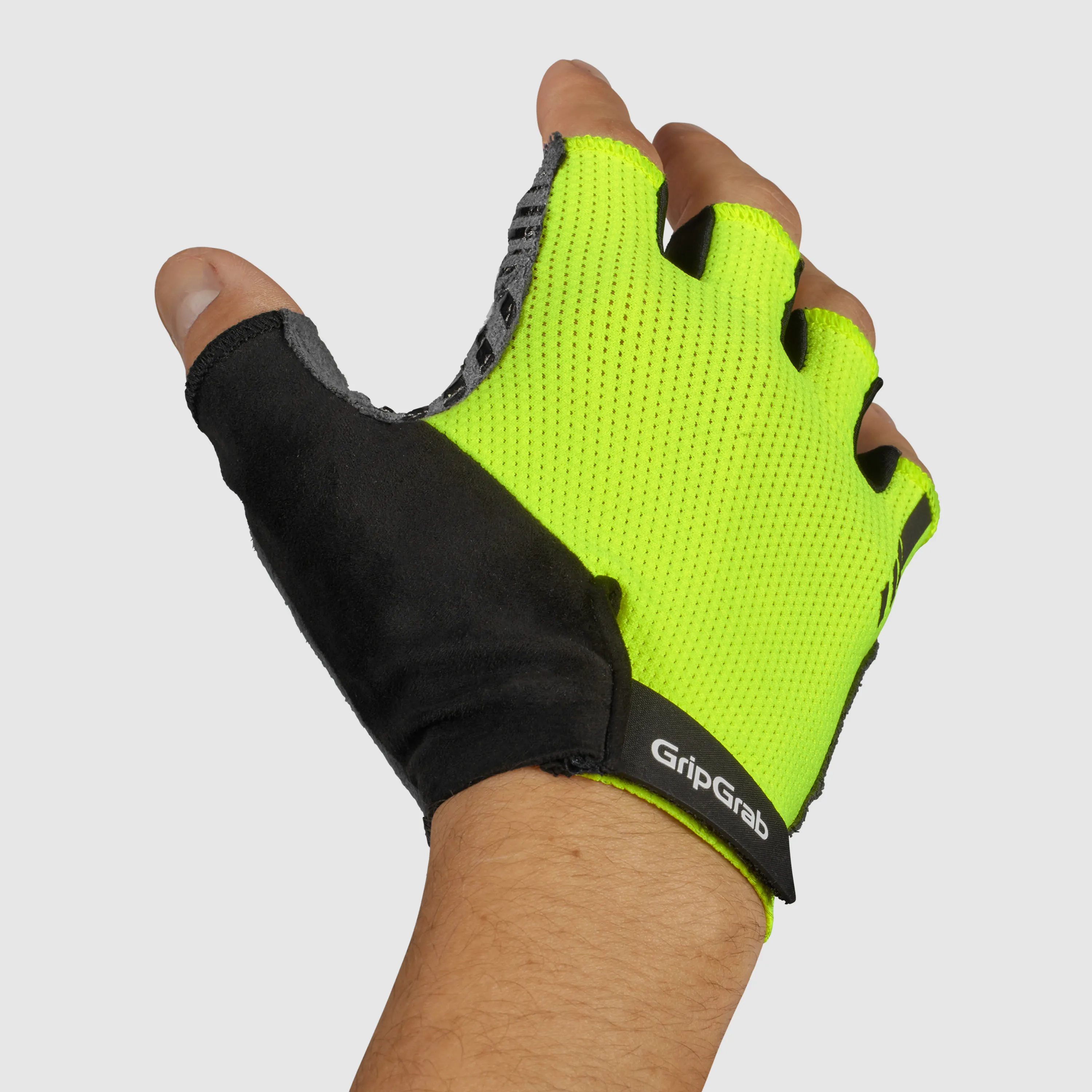 Gripgrab Expert RC Max Padded Short Finger Summer Gloves Yellow Hi-Vis | Buy Gripgrab Expert RC Max Padded Short Finger Summer Gloves Yellow Hi-Vis here | Outnorth