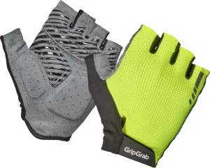 Gripgrab Expert RC Max Padded Short Finger Summer Gloves Yellow Hi-Vis | Buy Gripgrab Expert RC Max Padded Short Finger Summer Gloves Yellow Hi-Vis here | Outnorth