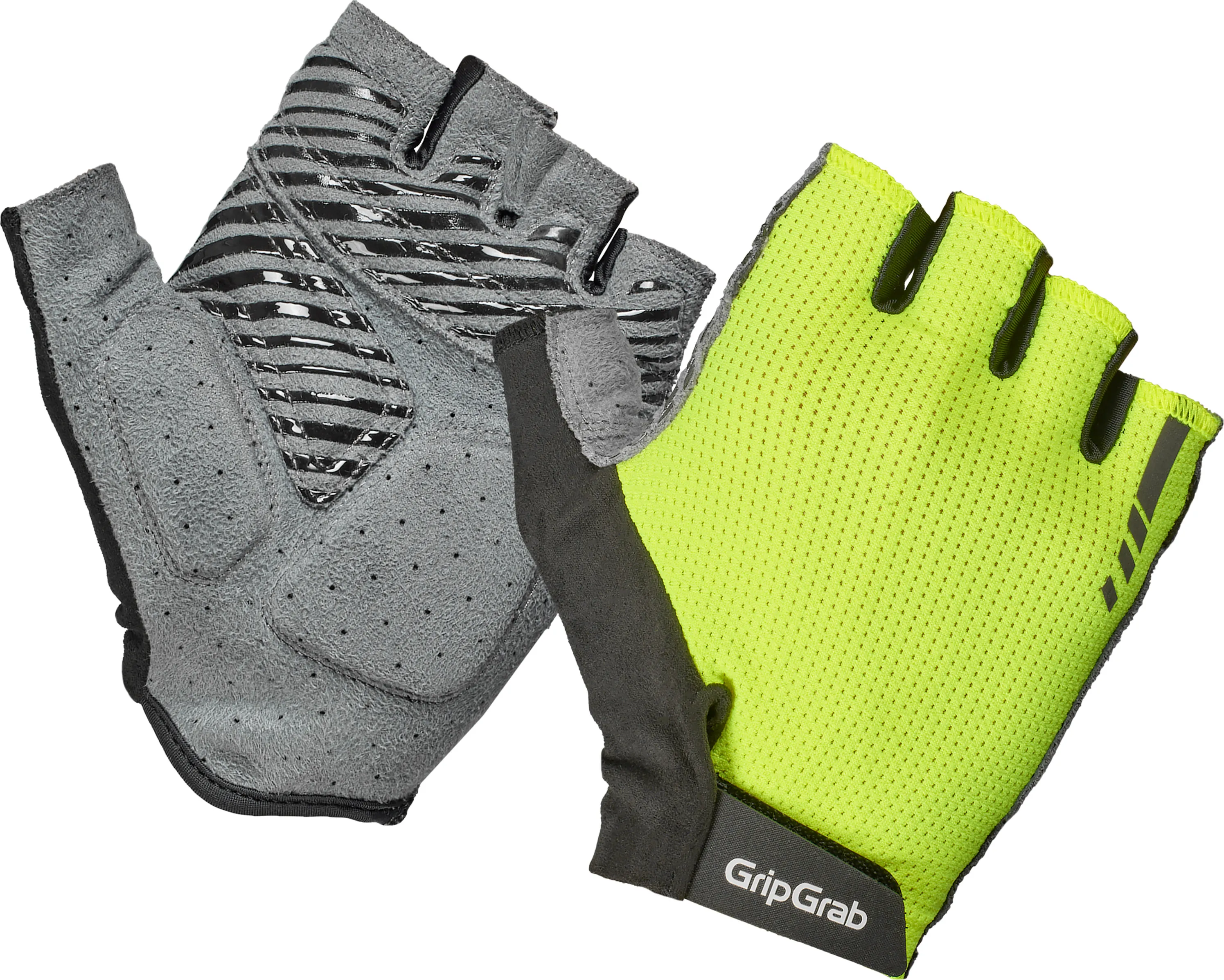 Gripgrab Expert RC Max Padded Short Finger Summer Gloves Yellow Hi-Vis | Buy Gripgrab Expert RC Max Padded Short Finger Summer Gloves Yellow Hi-Vis here | Outnorth