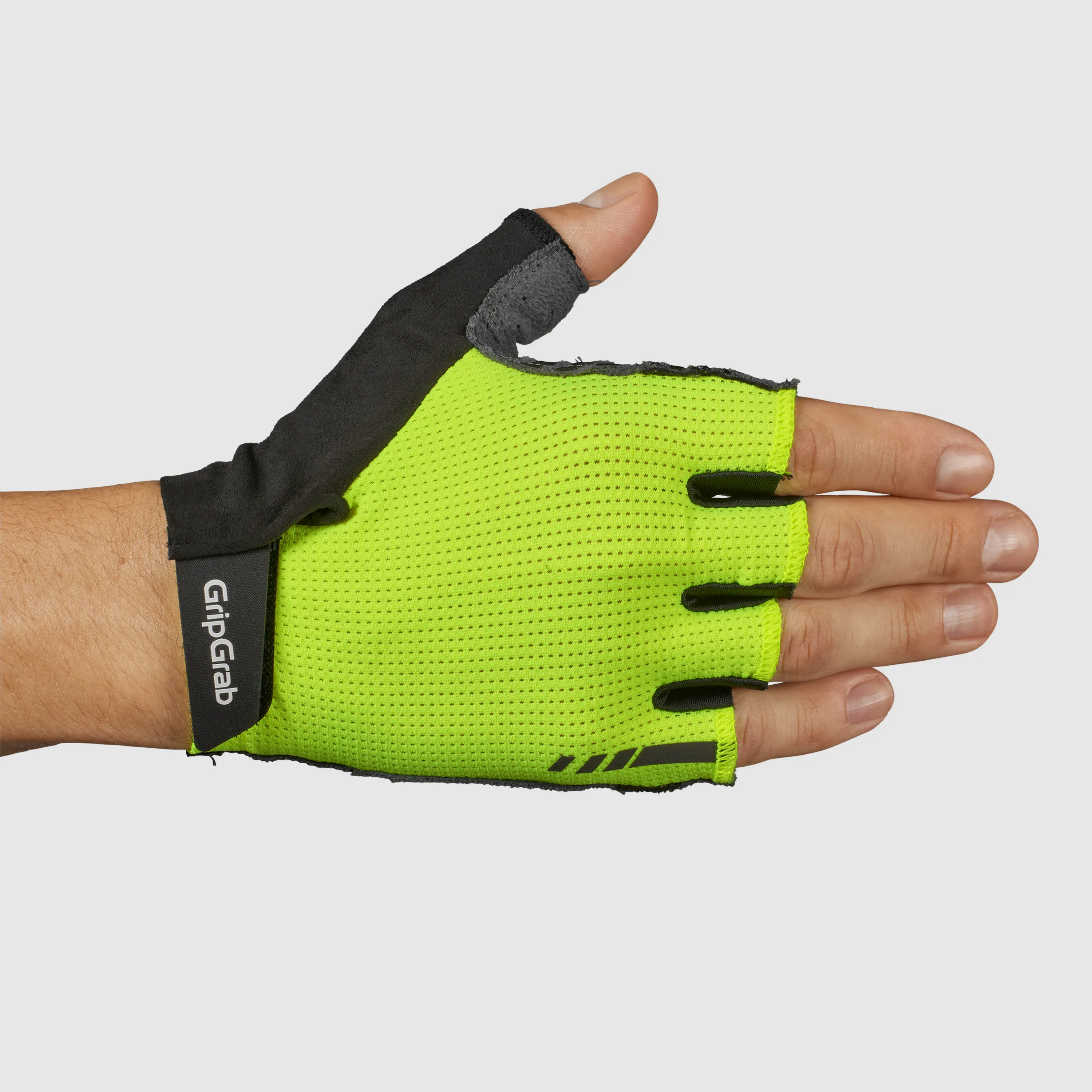 Gripgrab Expert RC Max Padded Short Finger Summer Gloves Yellow Hi-Vis | Buy Gripgrab Expert RC Max Padded Short Finger Summer Gloves Yellow Hi-Vis here | Outnorth