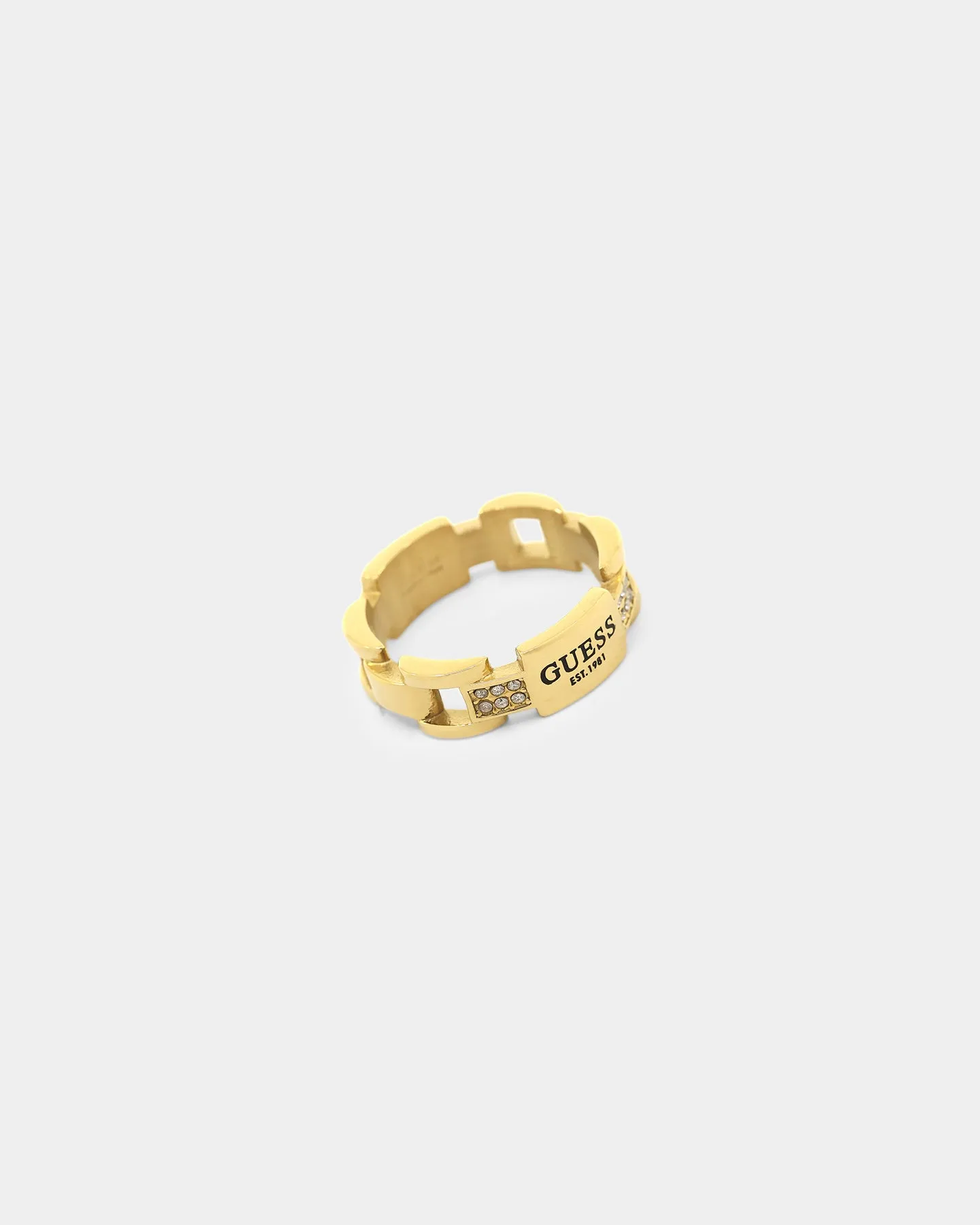 Guess Mainline 25mm Frontiers Flat Ring Gold