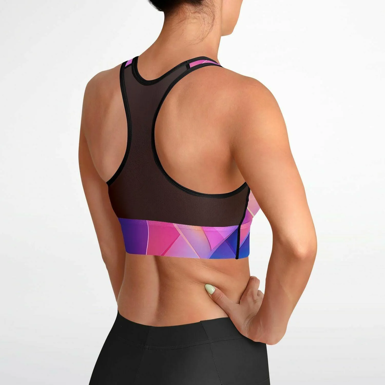 GYMPOLO Mesh Padded Sports Bra