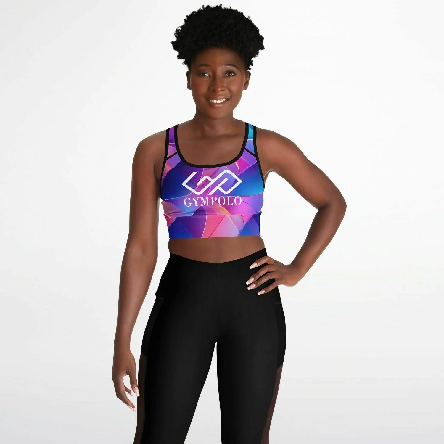 GYMPOLO Mesh Padded Sports Bra