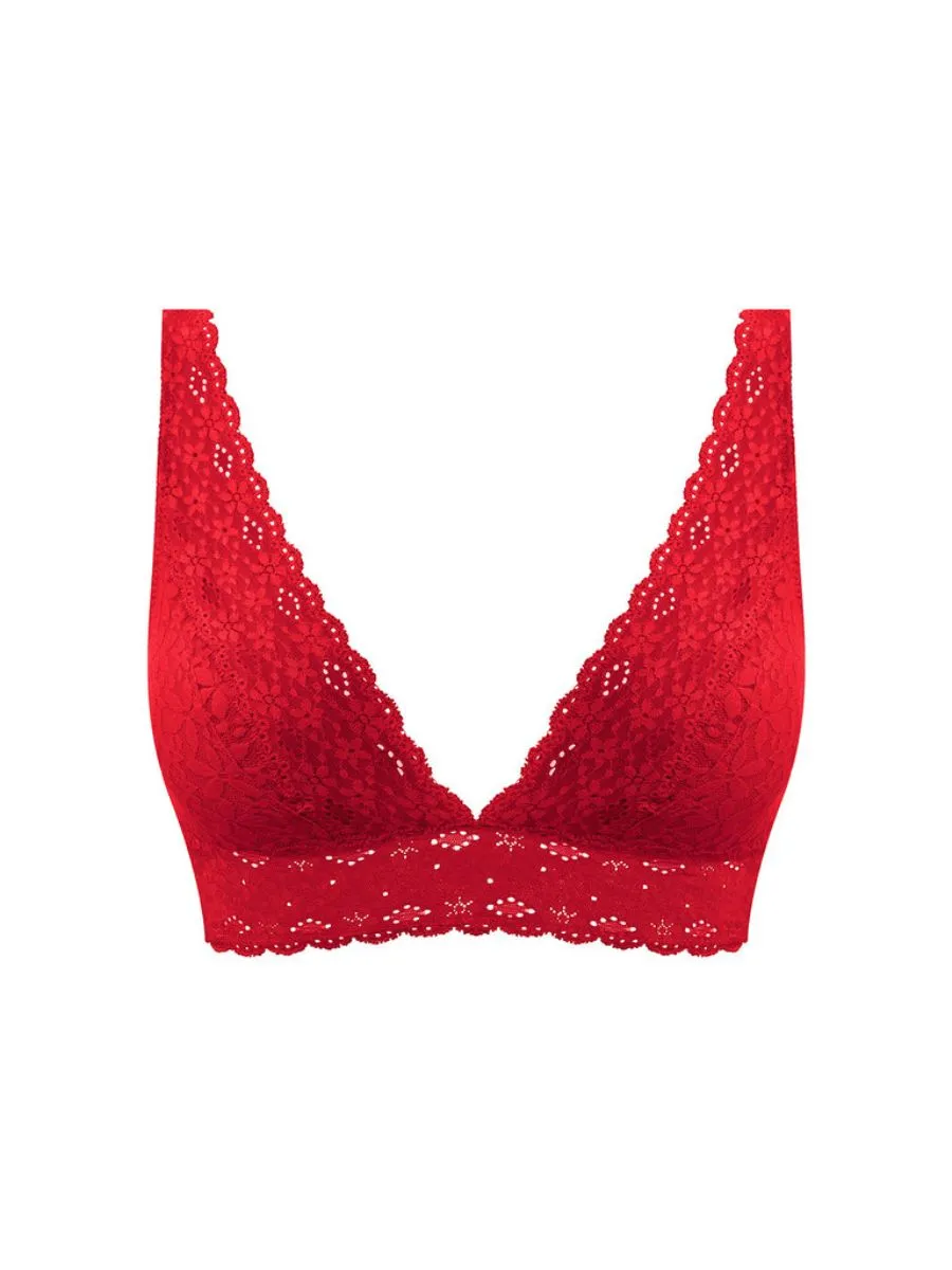Halo Lace Soft Cup Bra - Barbados Cherry