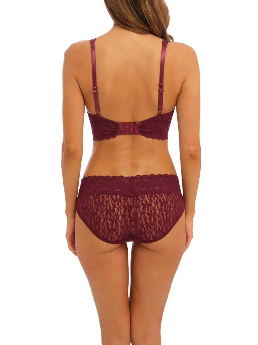 Halo Lace Soft Cup Bra - Zinfandel