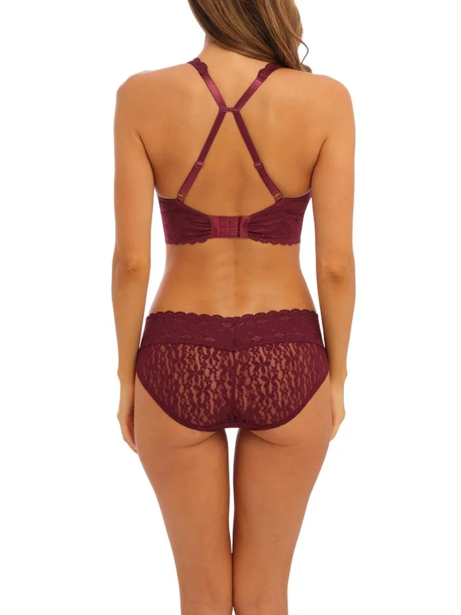 Halo Lace Soft Cup Bra - Zinfandel