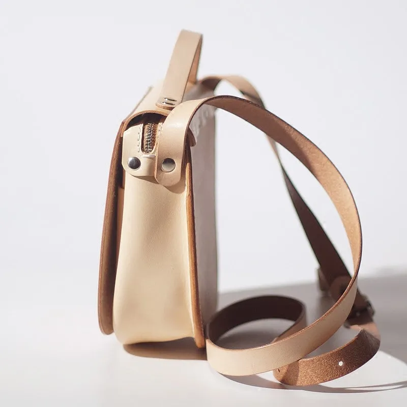 Handmade Womens Leather Crossbody Saddle Bag Purse Small Shoulder Bag for Women