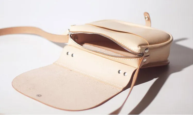 Handmade Womens Leather Crossbody Saddle Bag Purse Small Shoulder Bag for Women