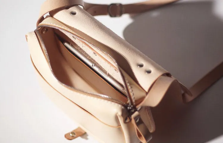 Handmade Womens Leather Crossbody Saddle Bag Purse Small Shoulder Bag for Women