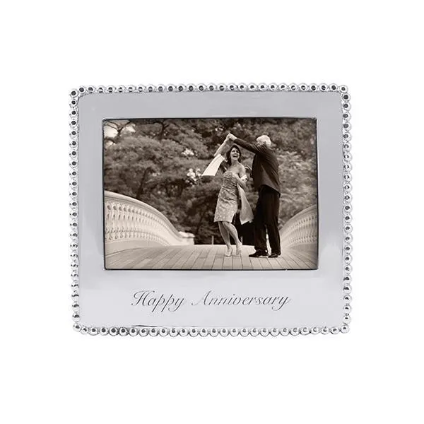 HAPPY ANNIVERSARY  Beaded 5x7 Frame