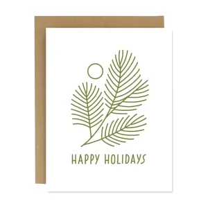 Happy Holidays Pine Card by Worthwhile Paper