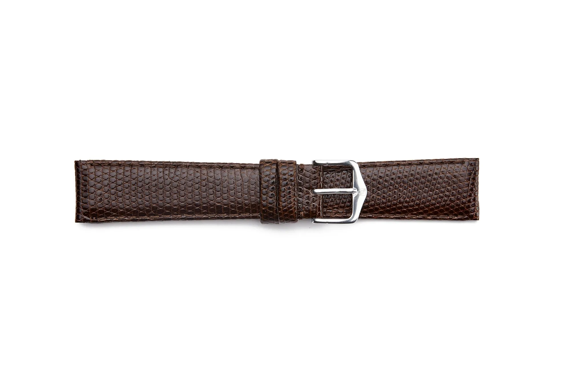 HB1-906S  Genuine Lizard Padded and Stitched Short Watch Strap