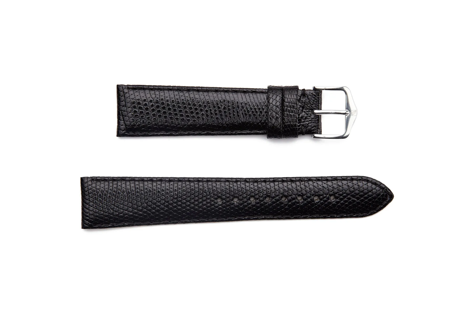 HB1-906S  Genuine Lizard Padded and Stitched Short Watch Strap