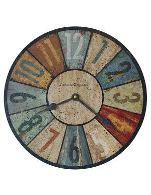 Howard Miller Sylvan II Wall Clock - Distressed Multi-Color Dial - 13 Inches