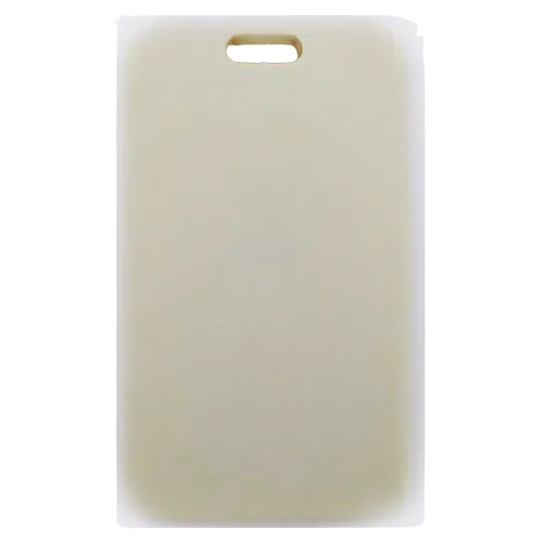 ID Card Holder with Rubber Back White
