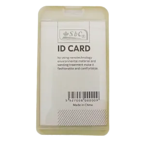 ID Card Holder with Rubber Back White