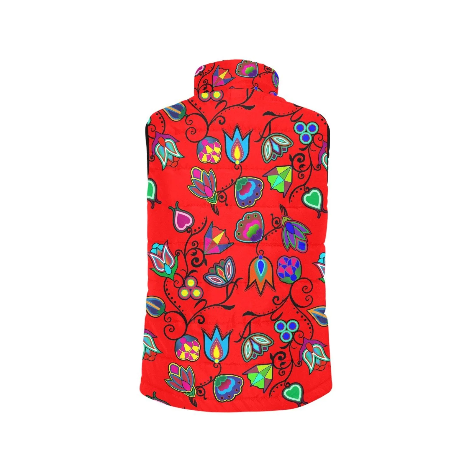Indigenous Paisley Dahlia Women's Padded Vest Jacket