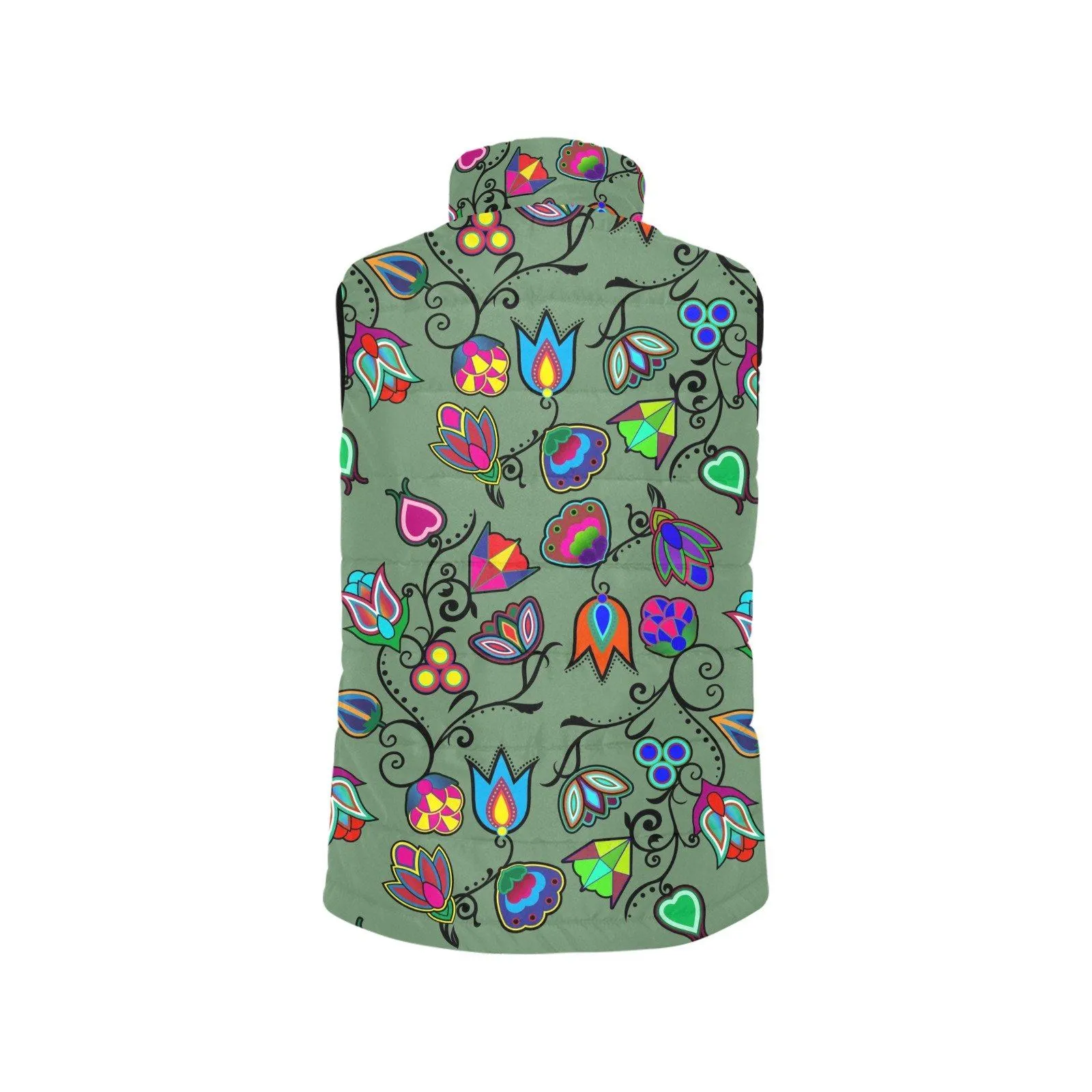Indigenous Paisley Dark Sea Men's Padded Vest Jacket