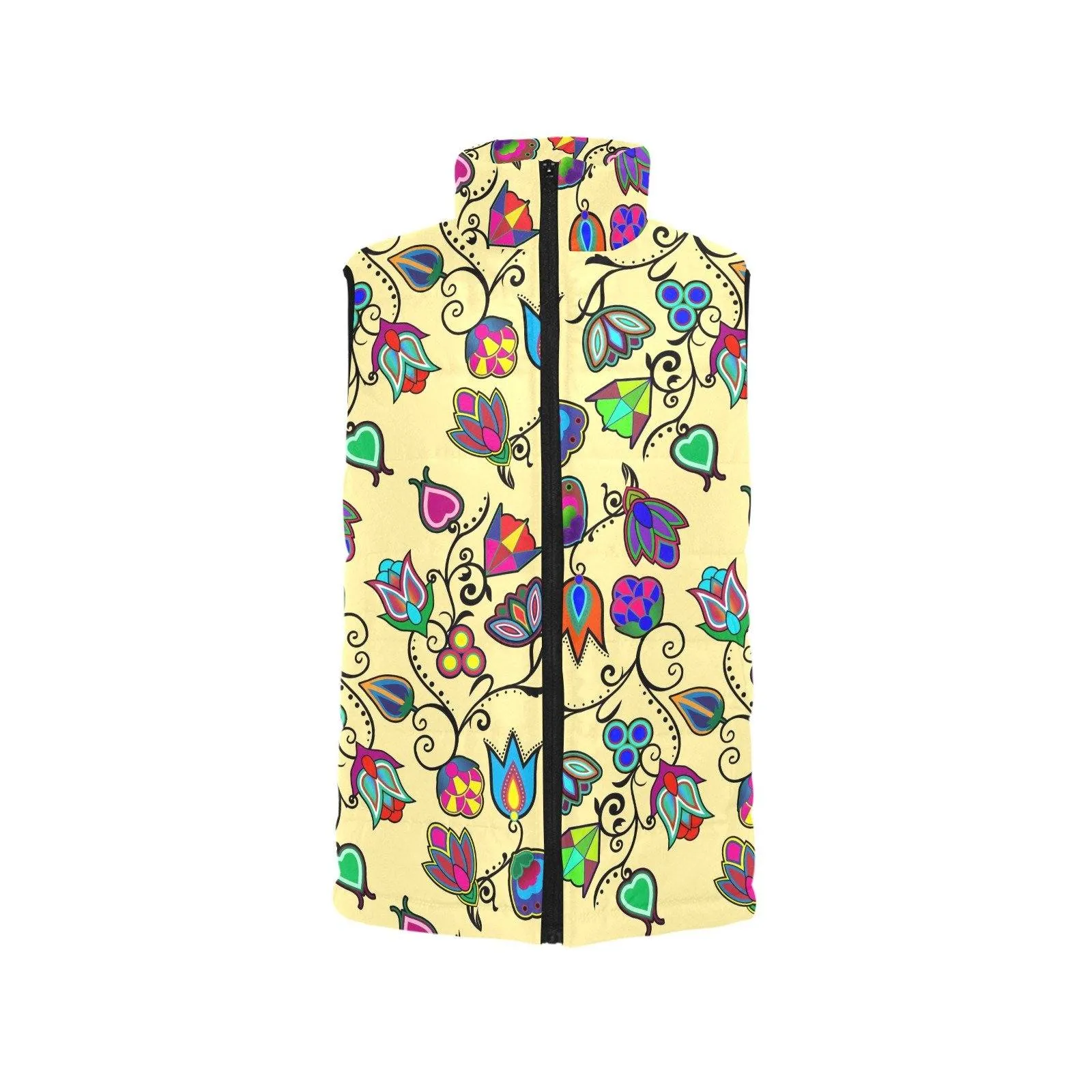 Indigenous Paisley Vanilla Men's Padded Vest Jacket