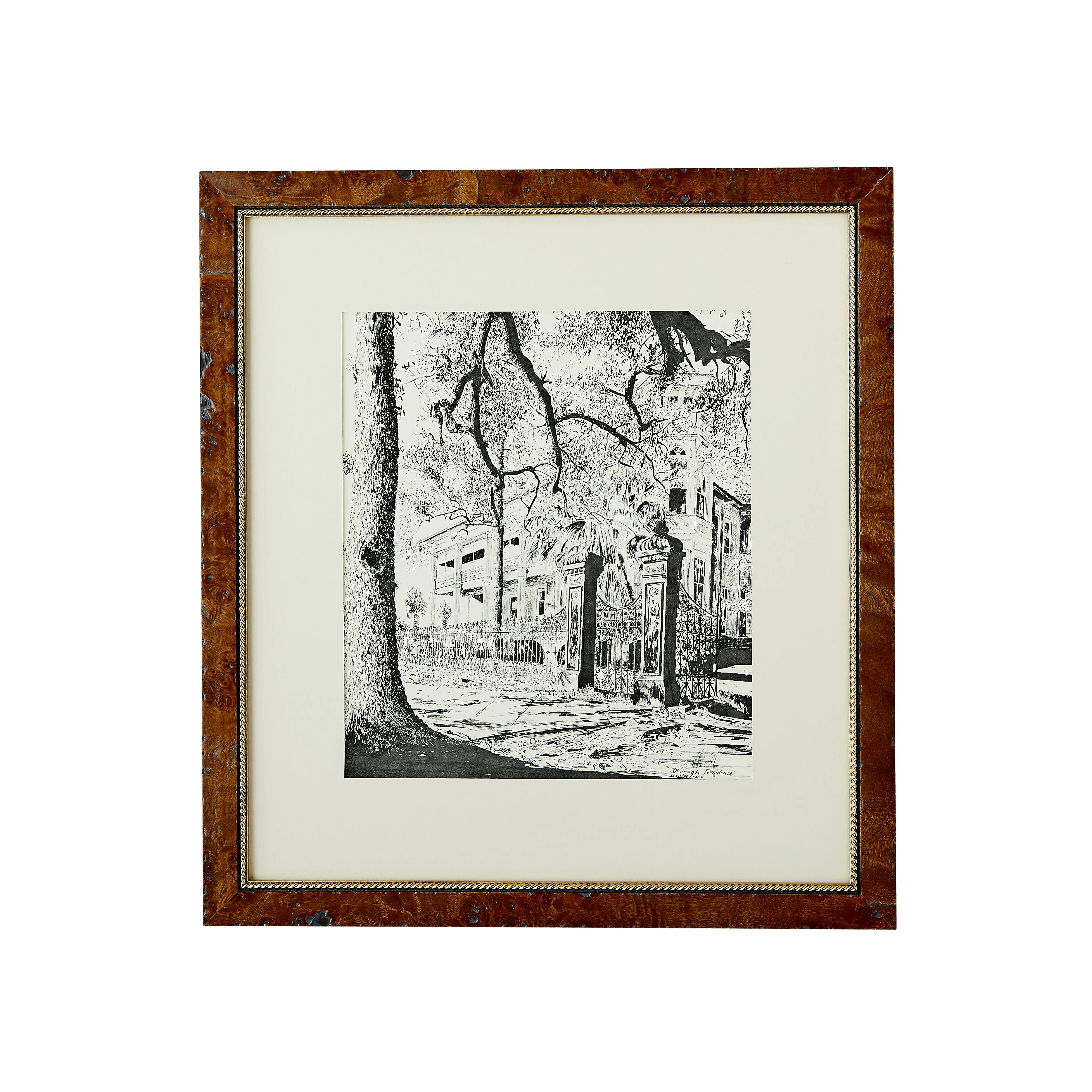 Ink on Paper Scenes of Charleston, set of 3