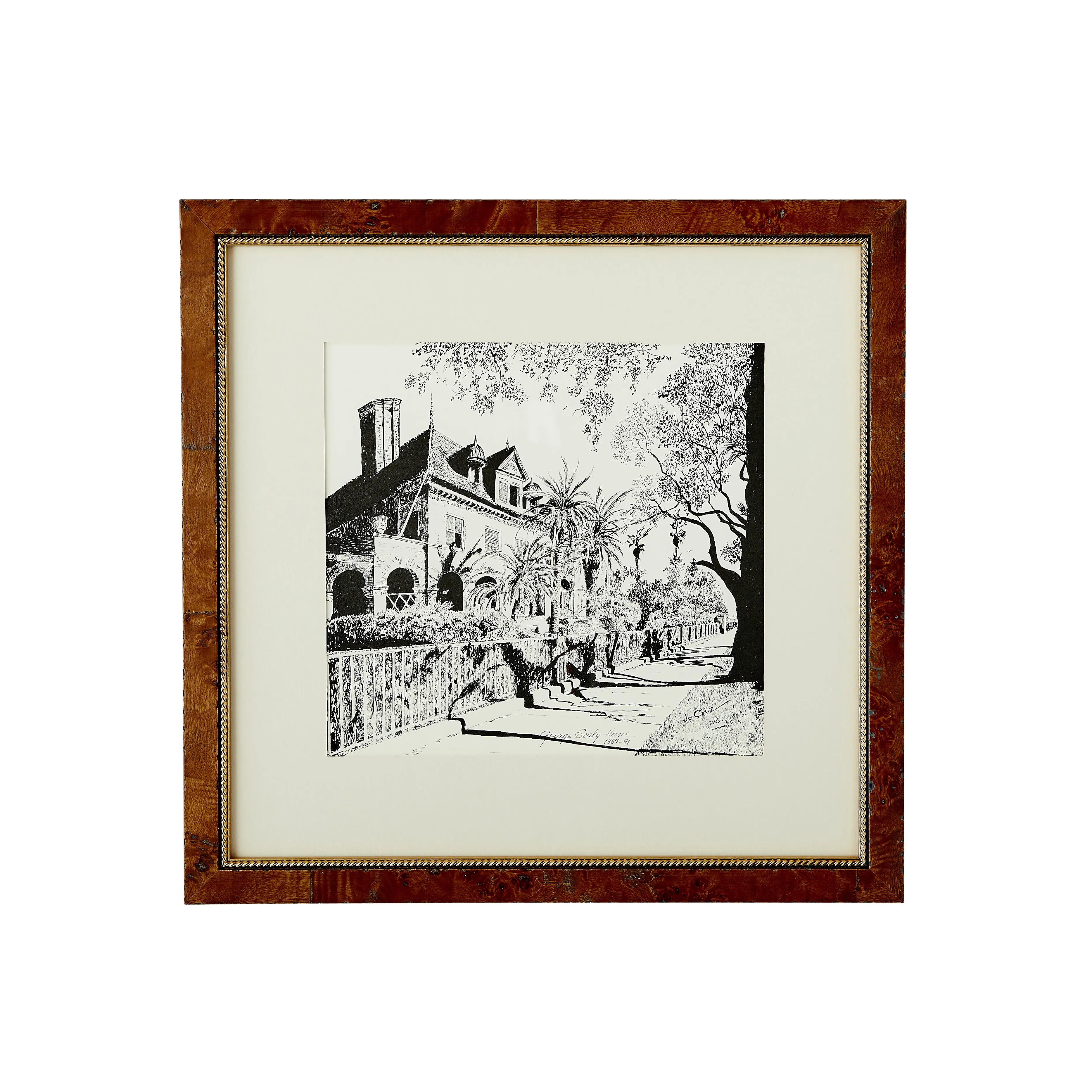 Ink on Paper Scenes of Charleston, set of 3