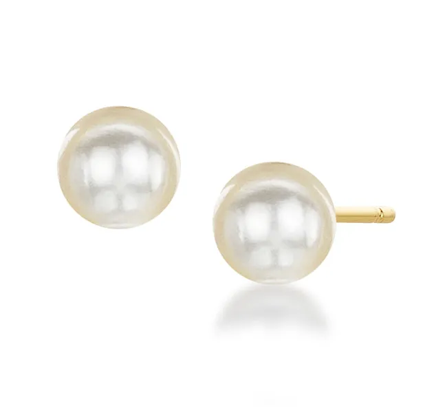 Isla Pearl Stud - Gold