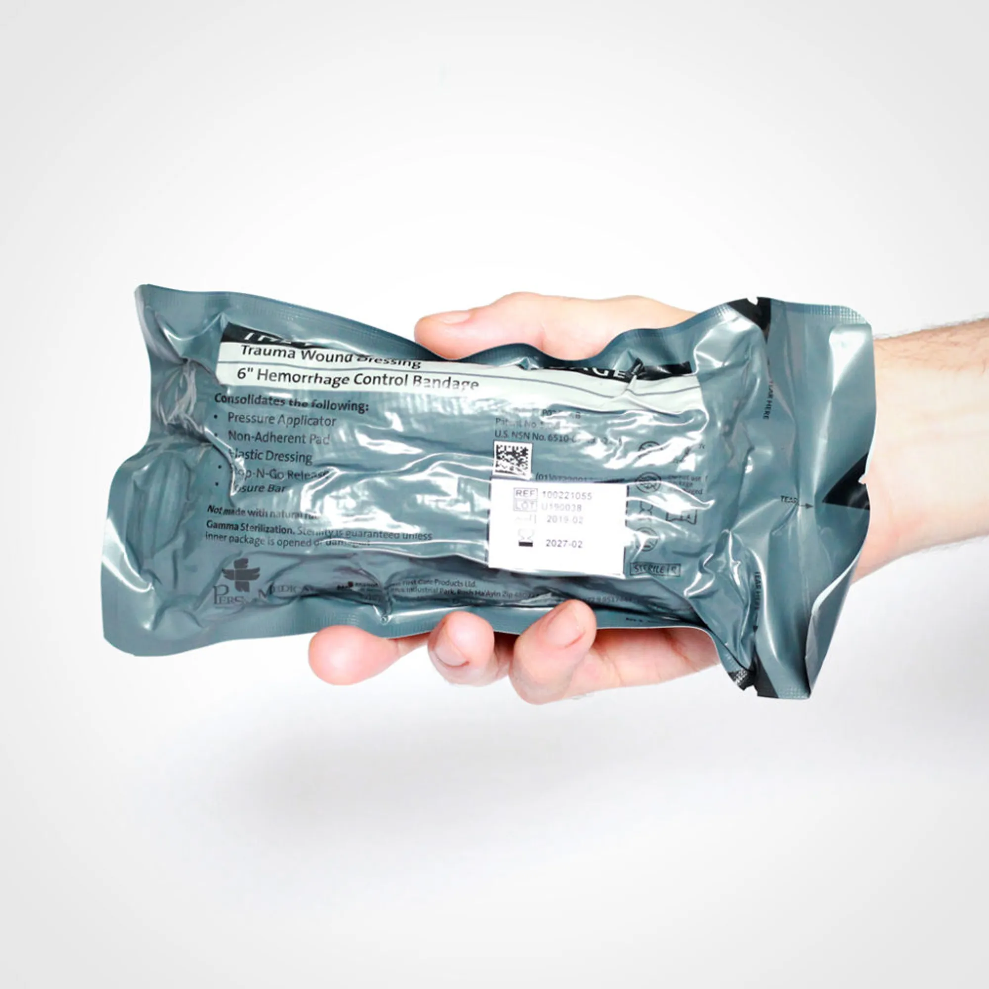 Israeli Bandage - The Emergency Bandage® With Two 6" Wound Pads & Pressure Bar