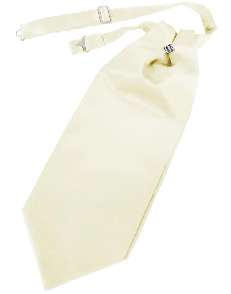 Ivory Solid Satin Kids Cravat
