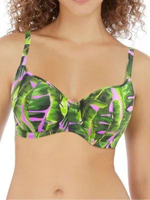 Jungle Oasis Sweetheart Bikini Top - Cassis