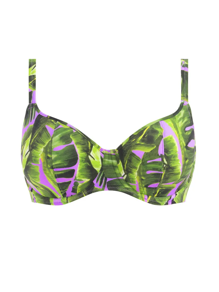 Jungle Oasis Sweetheart Bikini Top - Cassis