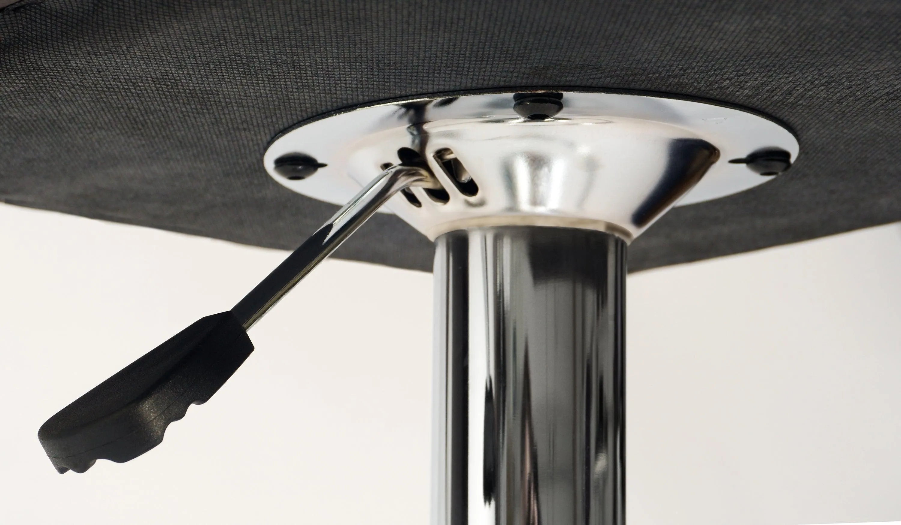 Juno Adjustable Faux Leather Bar Stools - Set Of 2 - Black