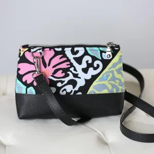 Kaffe Fassett Mia Bag Kit - Black Pebble Faux Leather