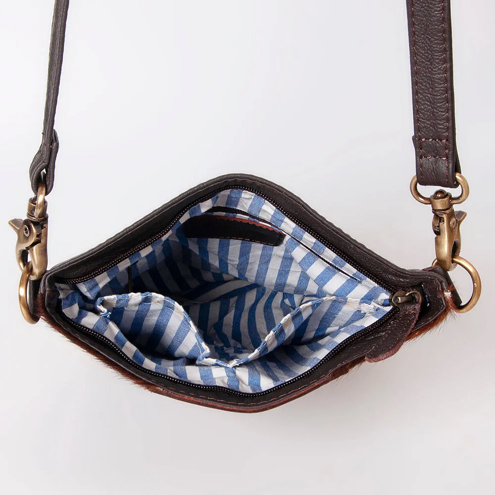 KBK119 - KBK119 -CROSS BODY Hand Tooled Saddle Leather with Cowhide Leather Ladies Bag KBK119 - KBK1