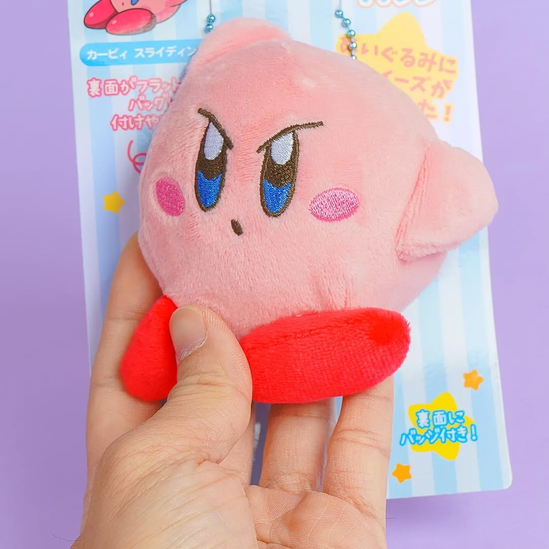 Kirby Serious Slide Plushie & Badge - Medium