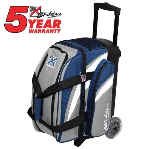KR Strikeforce Cruiser Smooth Double Ball Roller Grey/Navy Bowling Bag